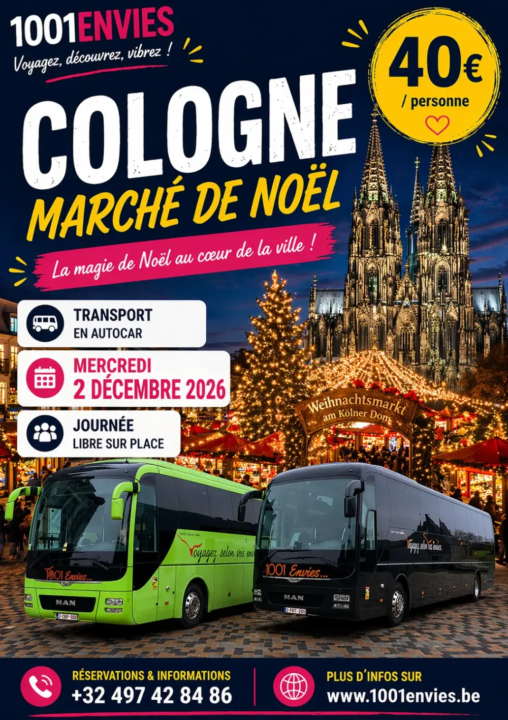 Marché de Noel à Cologne, le 02 décembre 2026