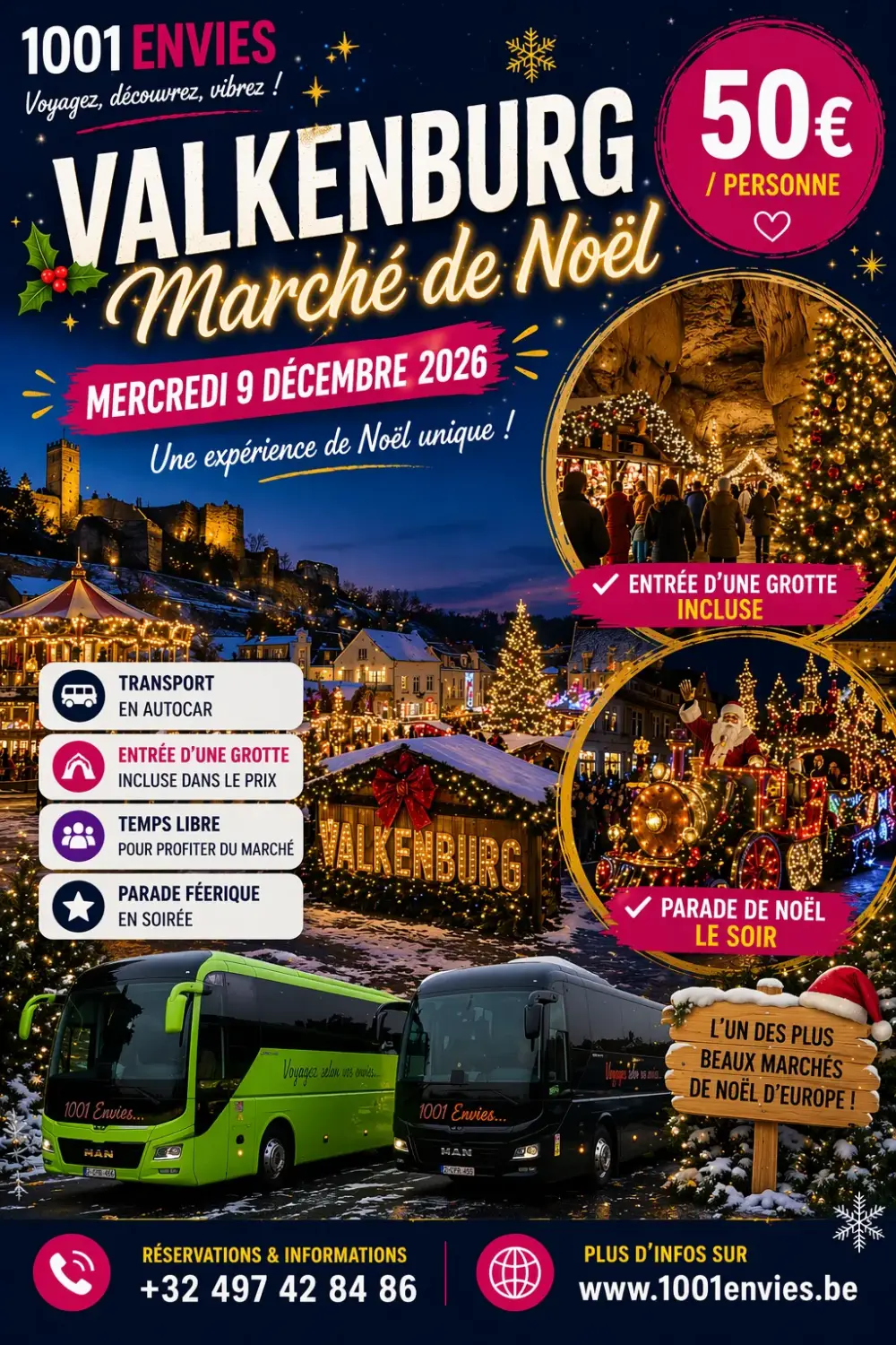 Marché de Noel à Valkenburg, le 09 décembre 2026