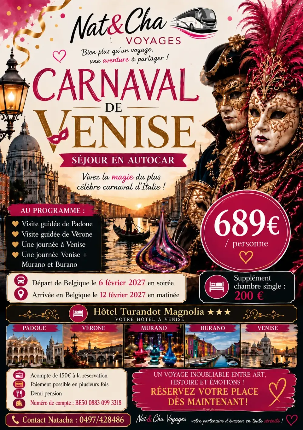 Carnaval de Venise du 6 au 12 février 2027